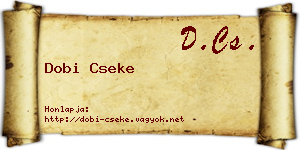 Dobi Cseke névjegykártya